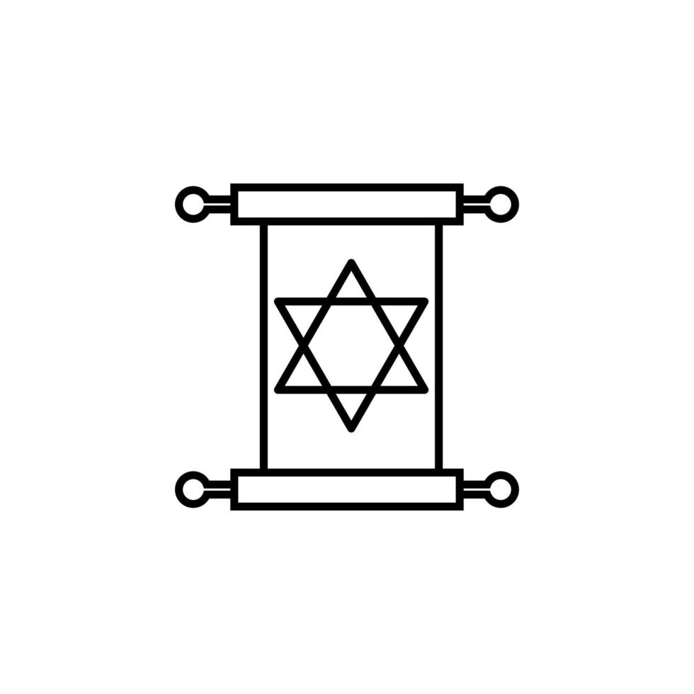 Talmud contorno vector icono