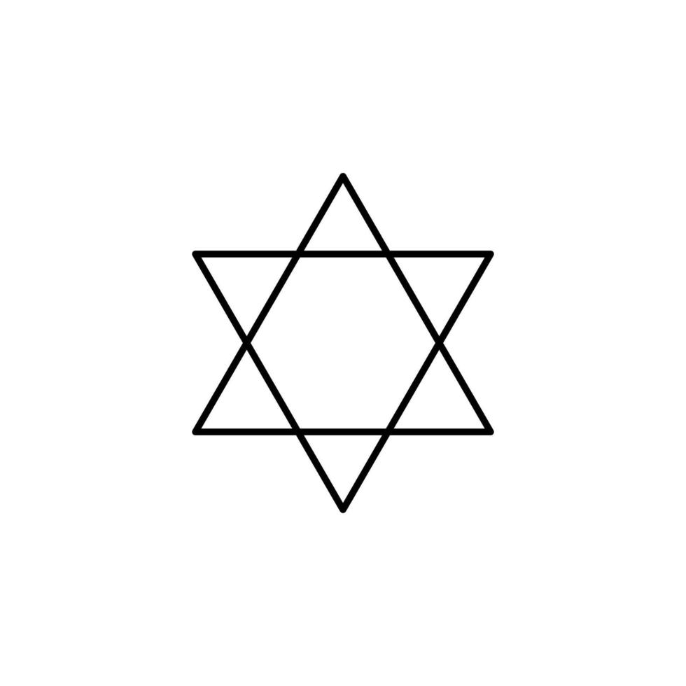 star of David outline vector icon