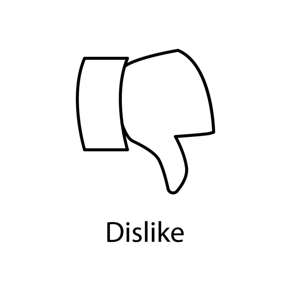 dislike sign hand vector icon