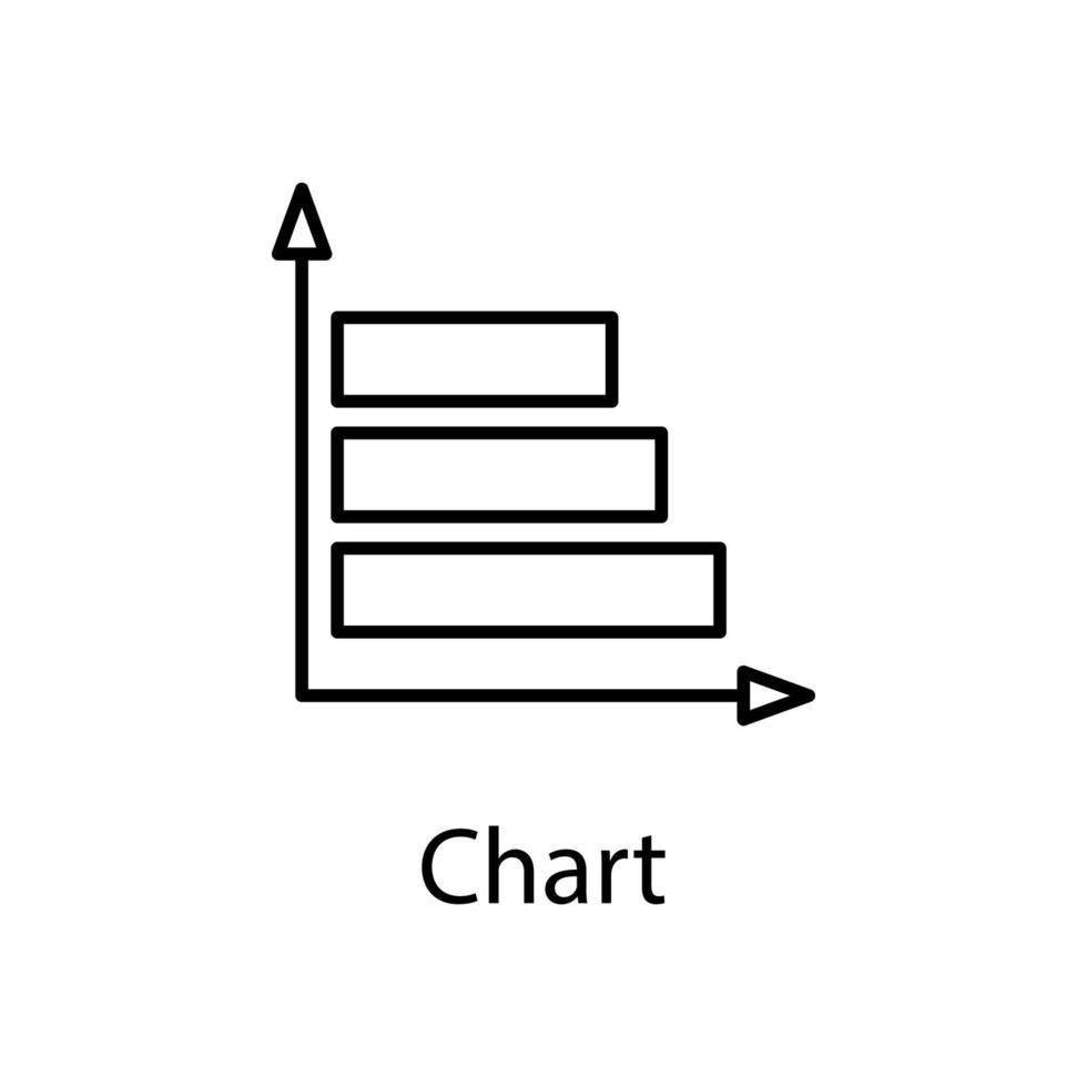 horizontal chart vector icon
