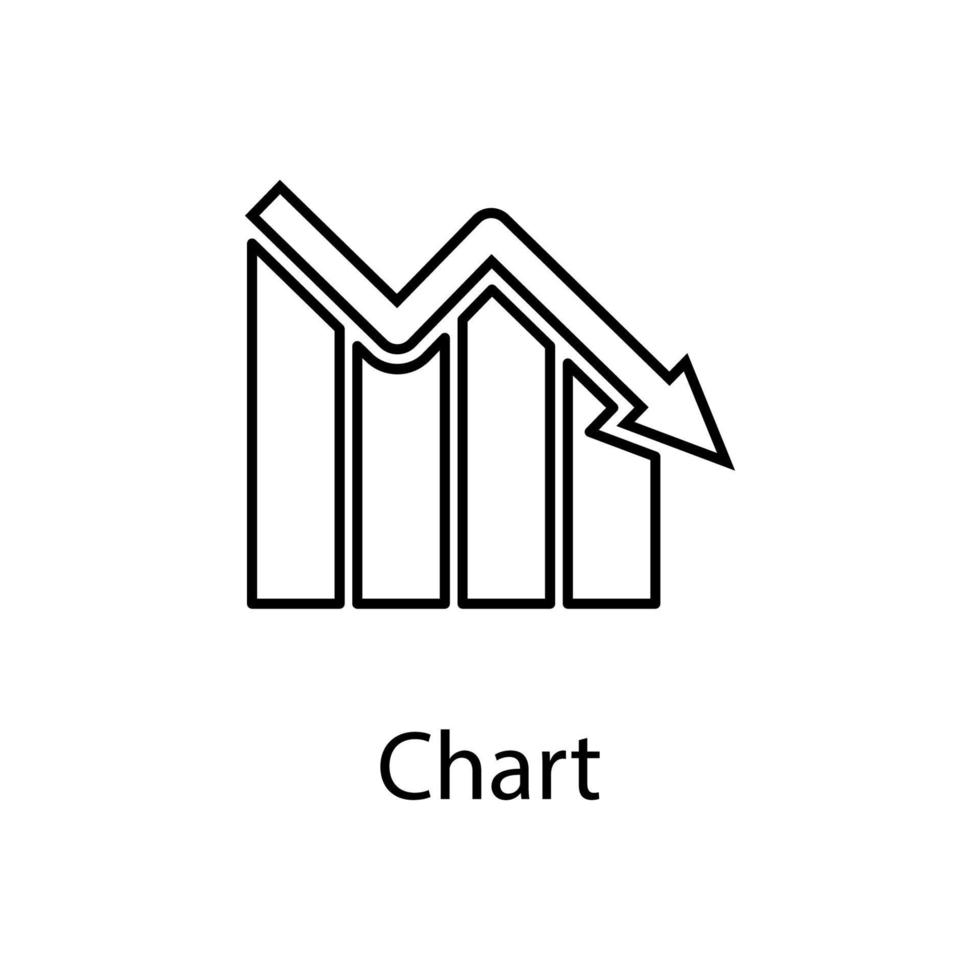 down chart vector icon
