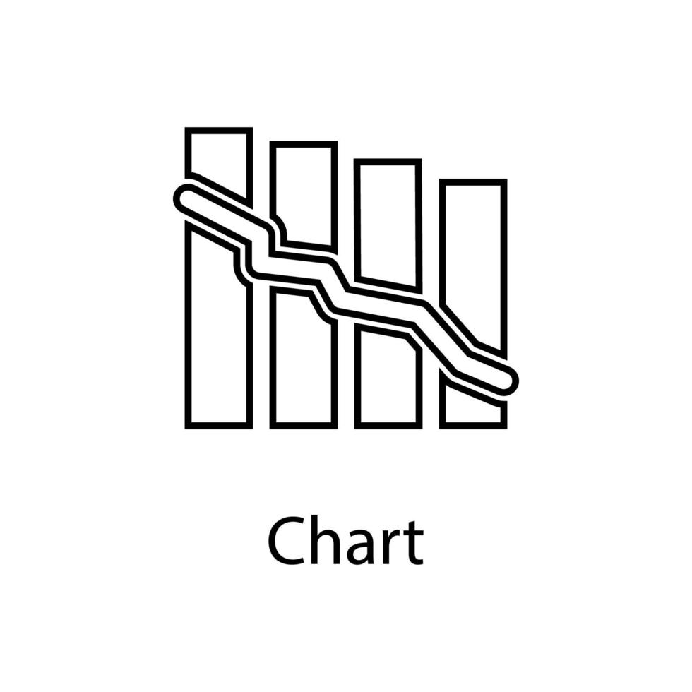 down chart vector icon