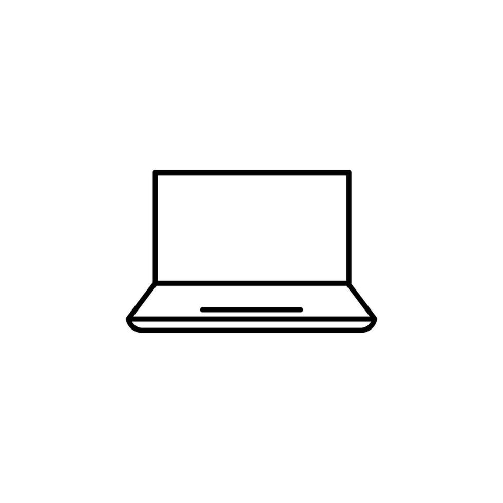 a laptop outline vector icon