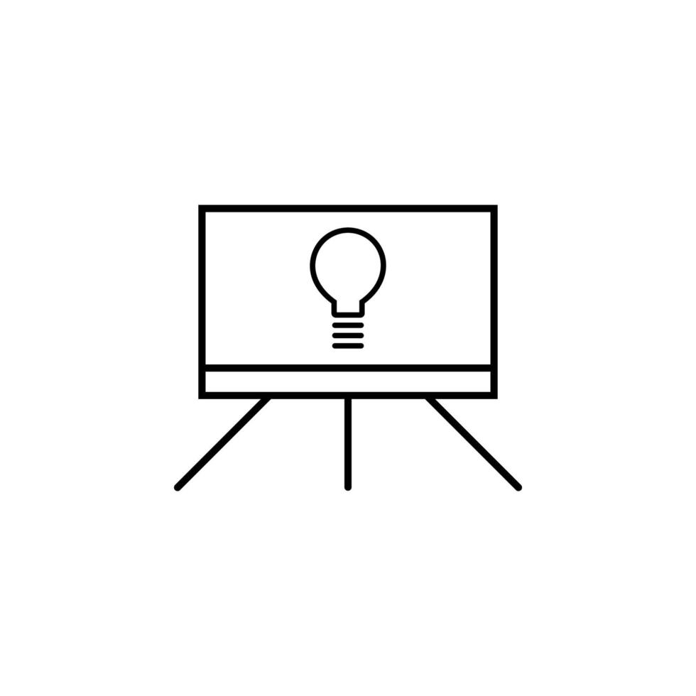 projector screen outline vector icon