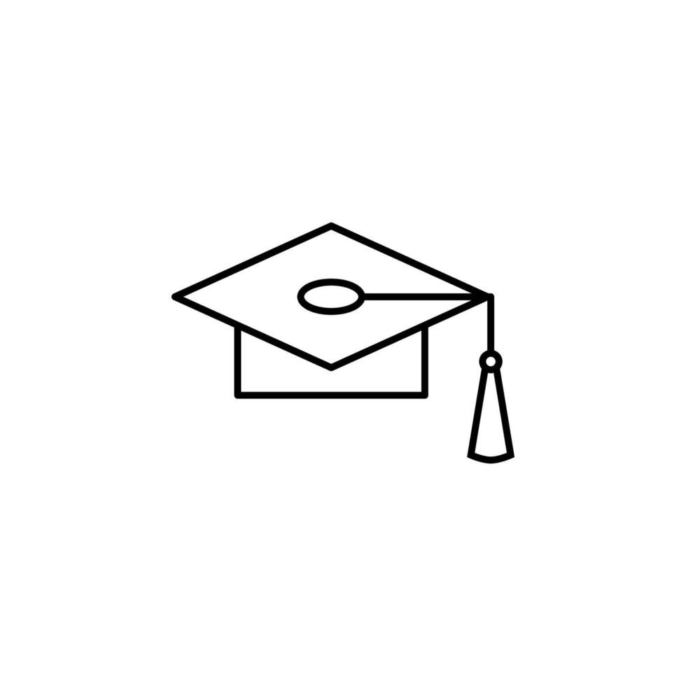 graduate's cap outline vector icon