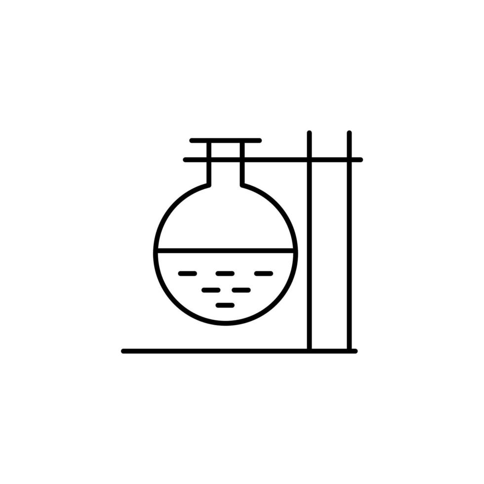 laboratory flask outline vector icon