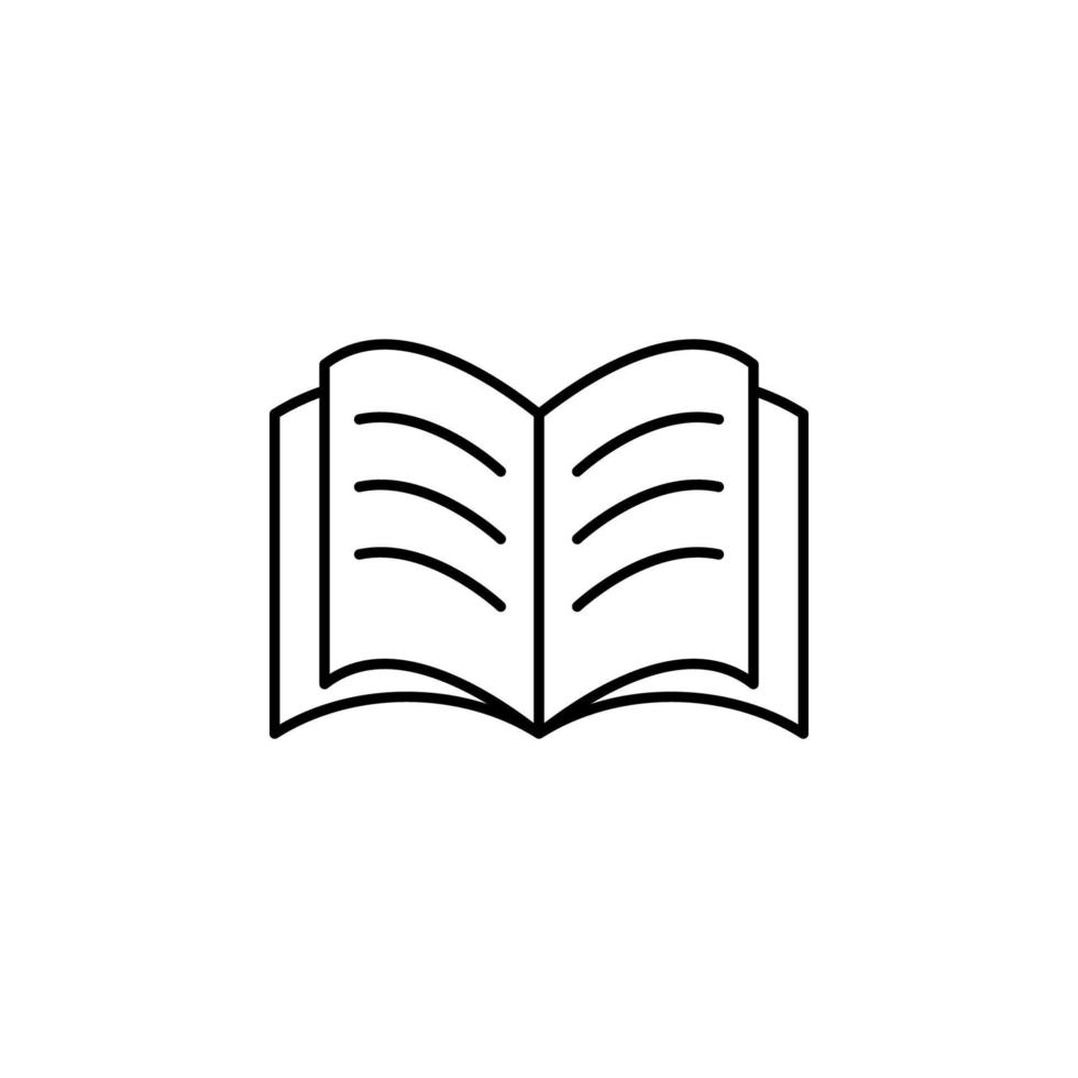 open notebook outline vector icon