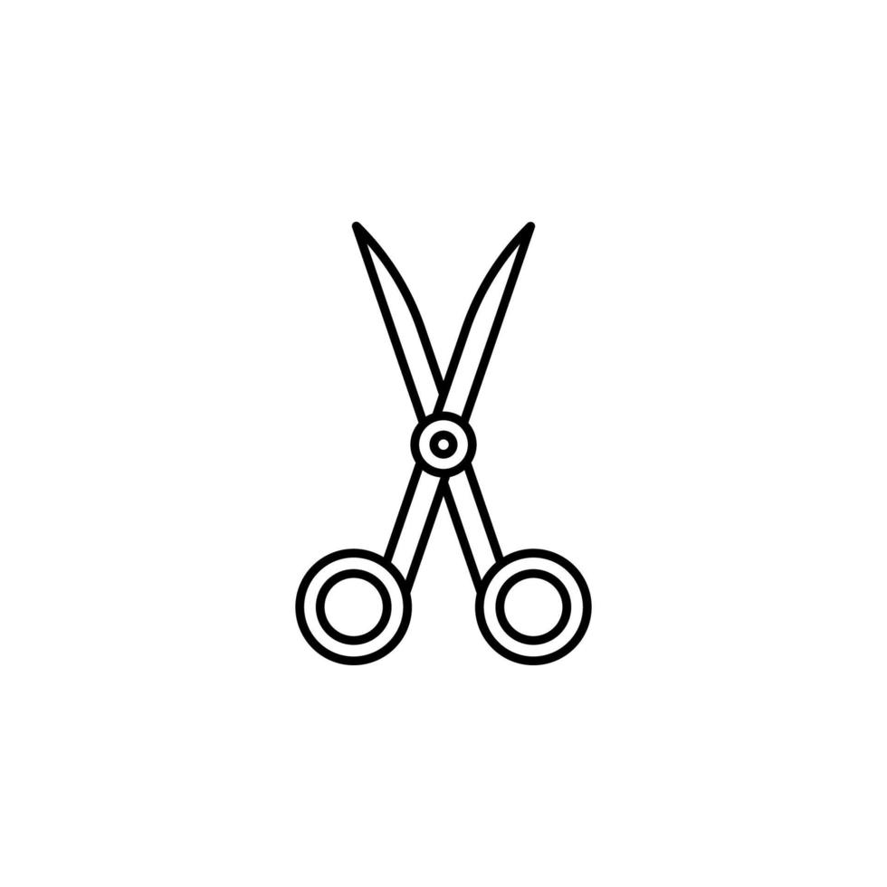 scissors outline vector icon