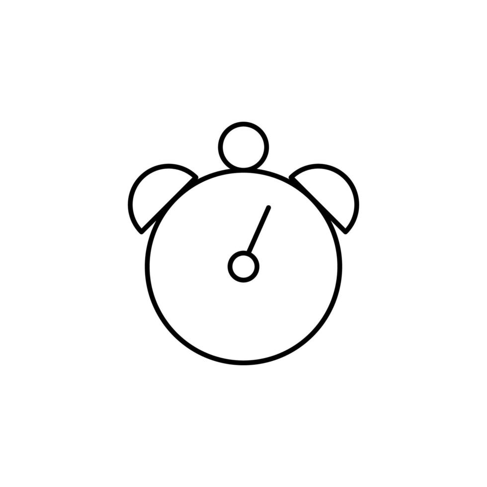 alarm clock outline vector icon