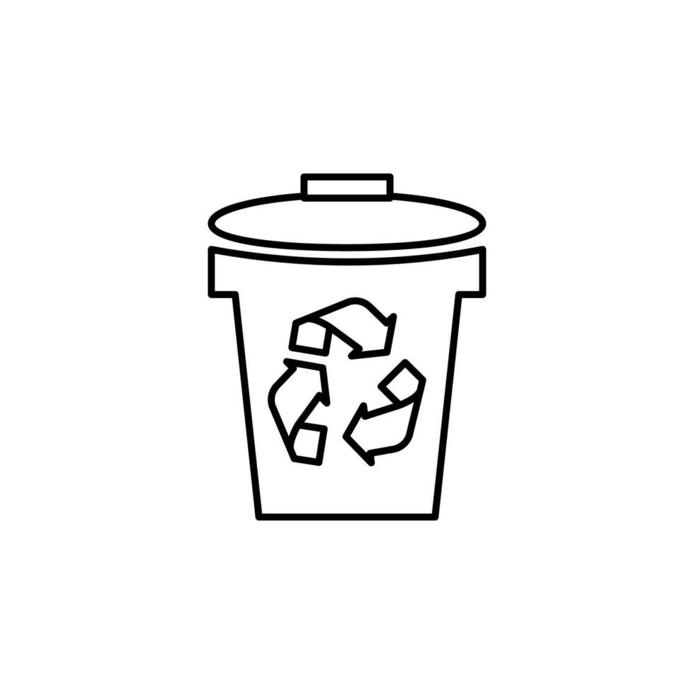 bin outline vector icon