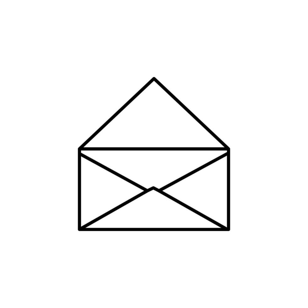 open envelope outline vector icon 22762724 Vector Art at Vecteezy