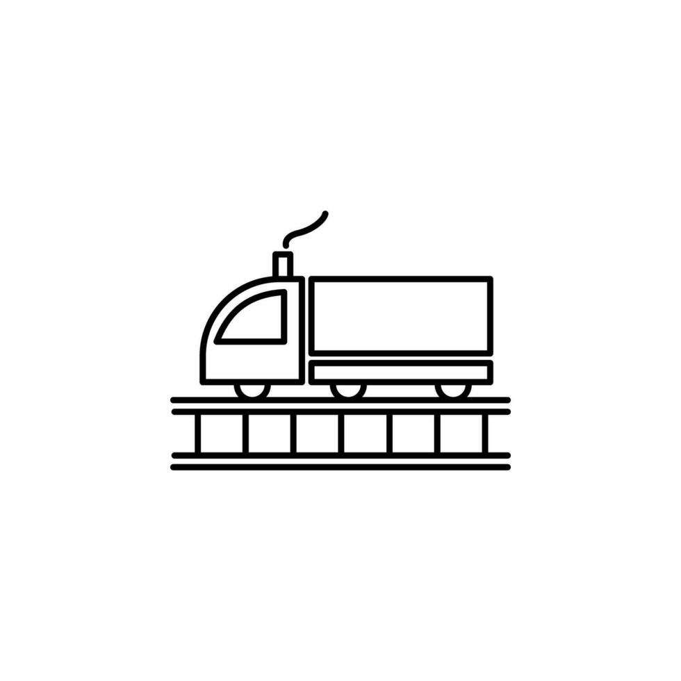 a train outline vector icon