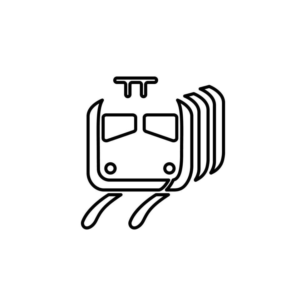 a train outline vector icon