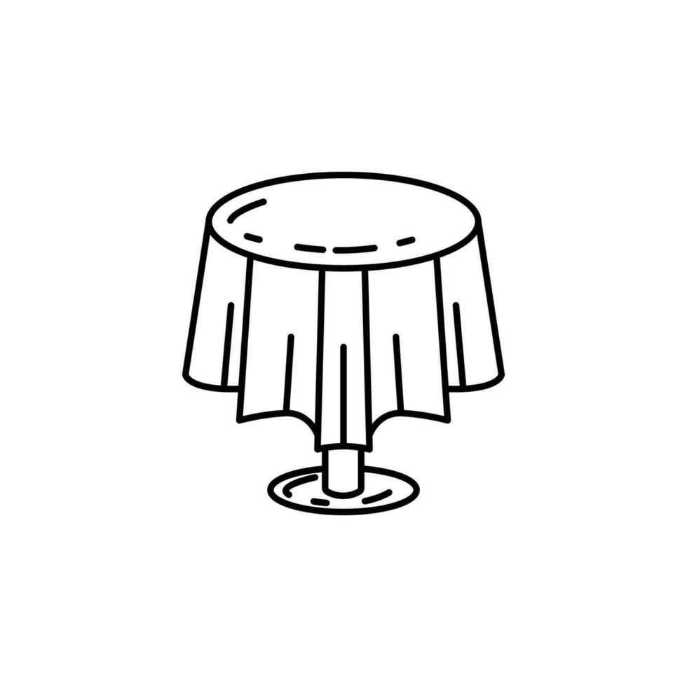 festive table dusk style vector icon