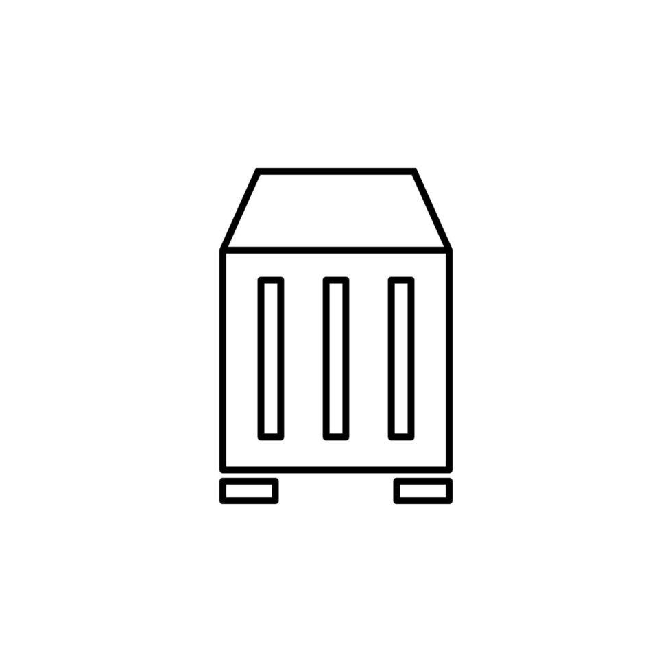 parcel on flights outline vector icon