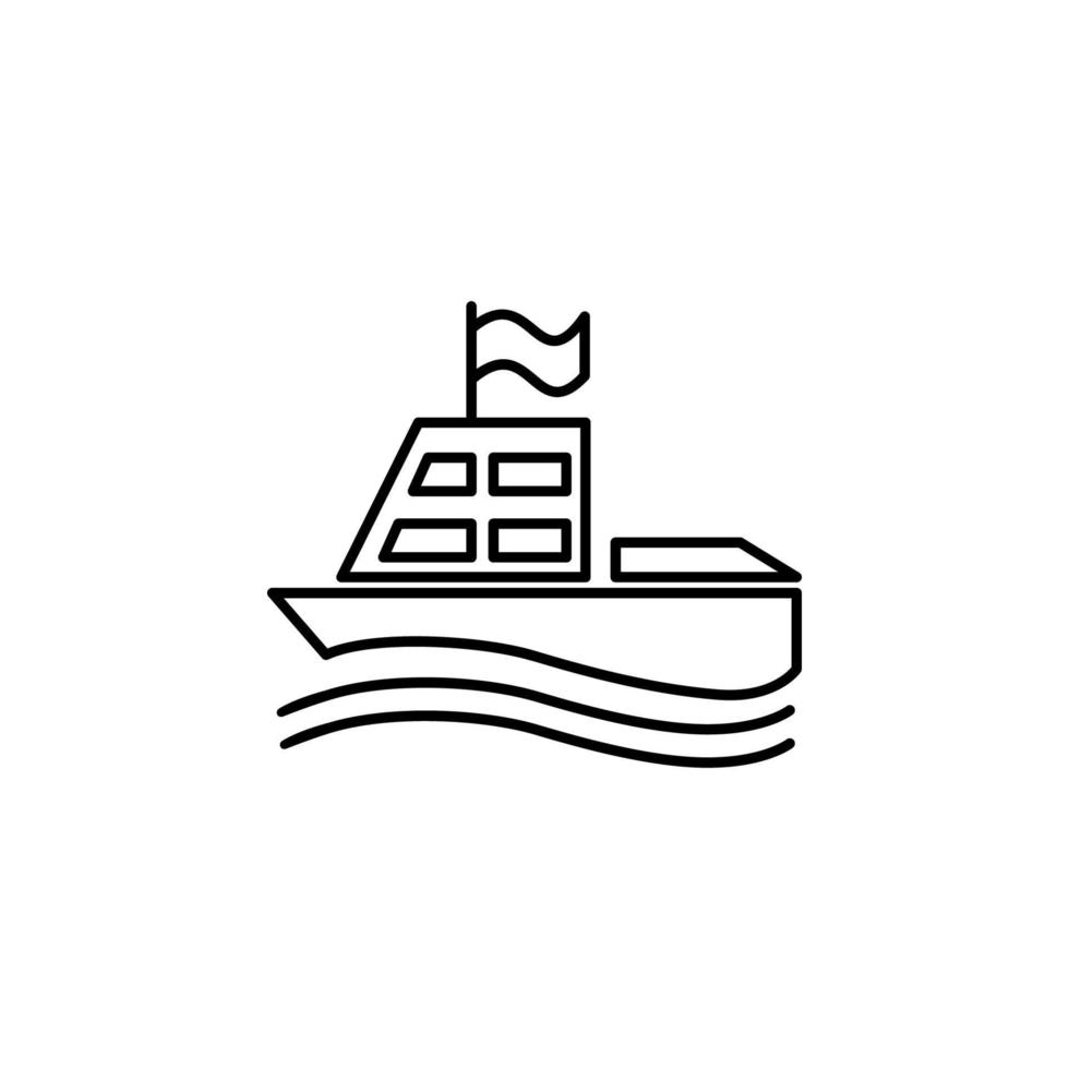 ship deliverer outline vector icon