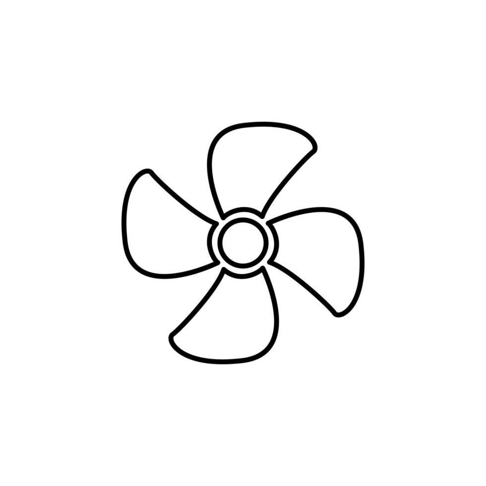 propeller outline vector icon