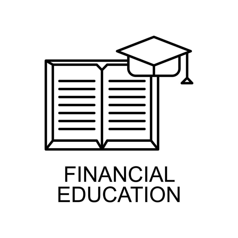 financiero educación vector icono