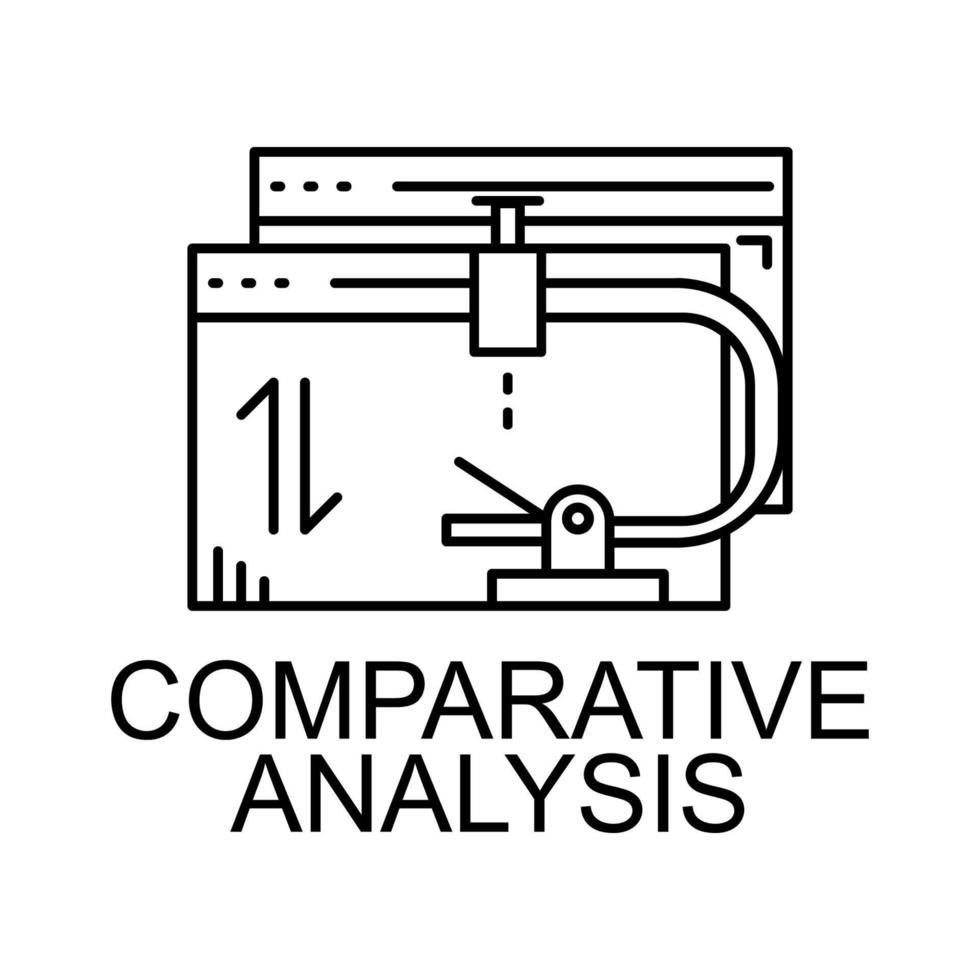 comparative analysis vector icon