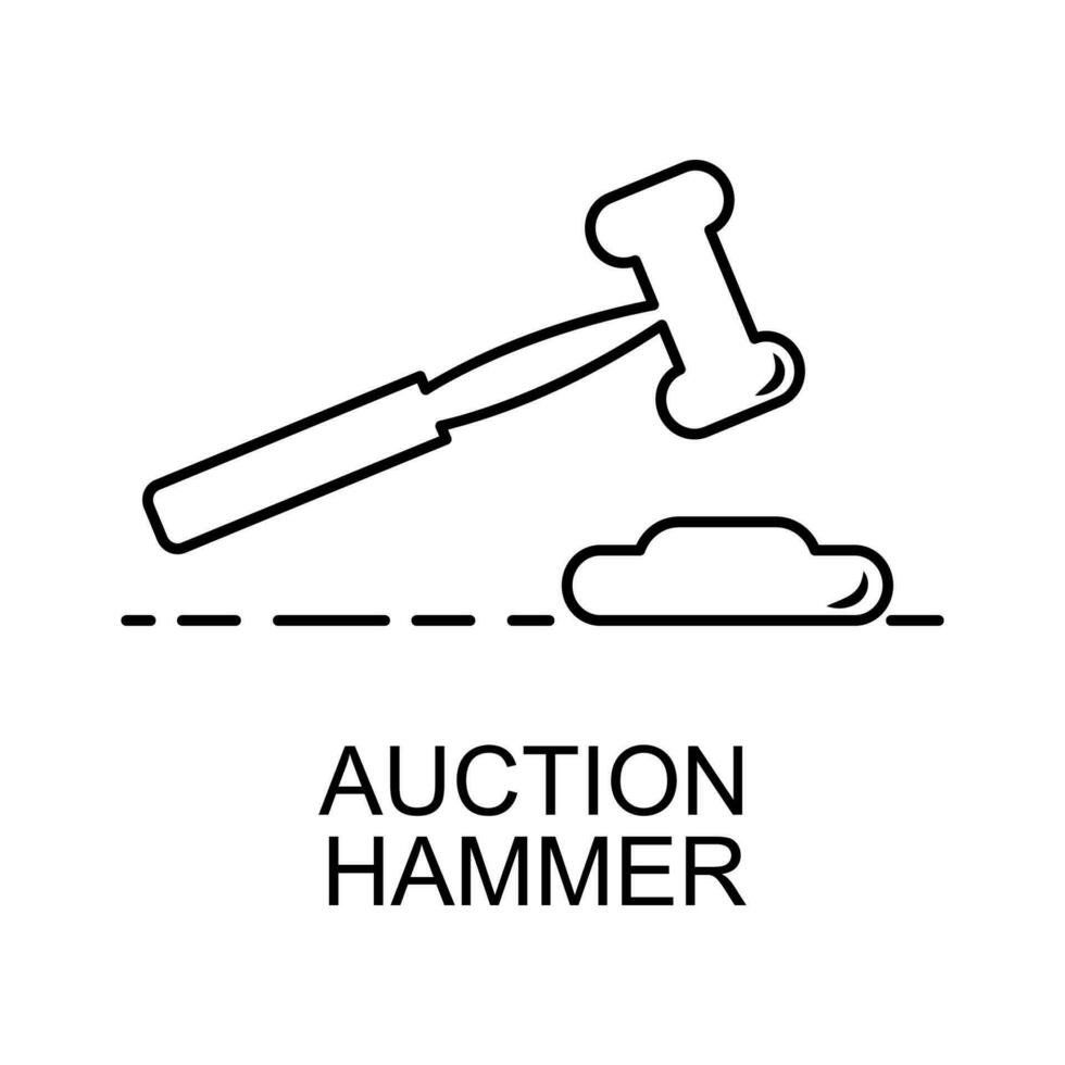 auction hammer vector icon