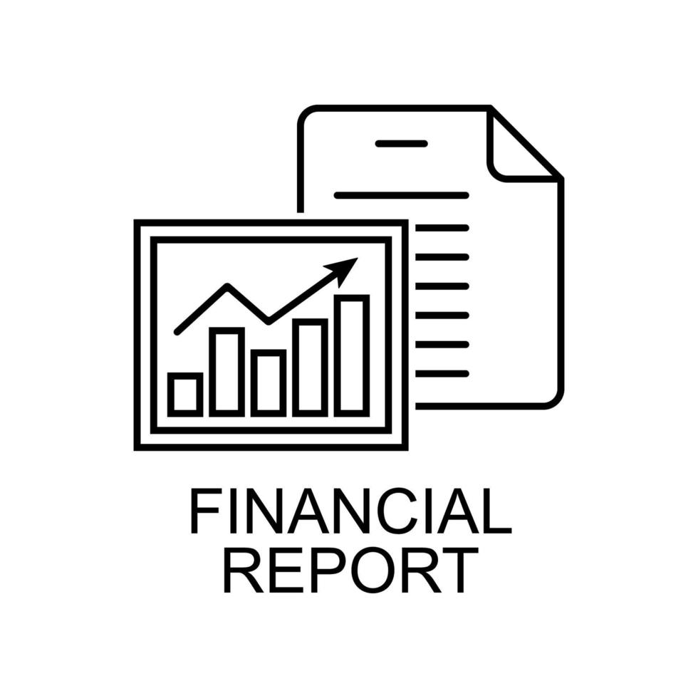 financial report vector icon