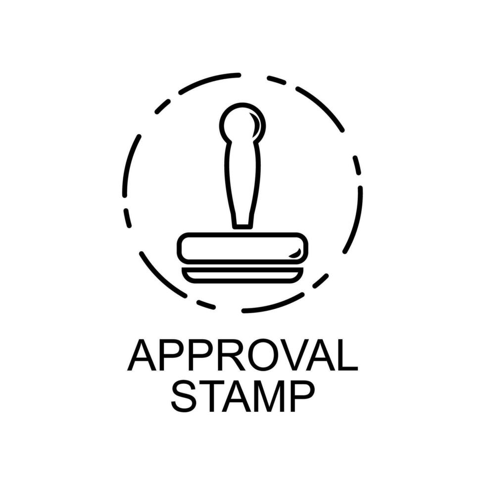 approval stamp vector icon