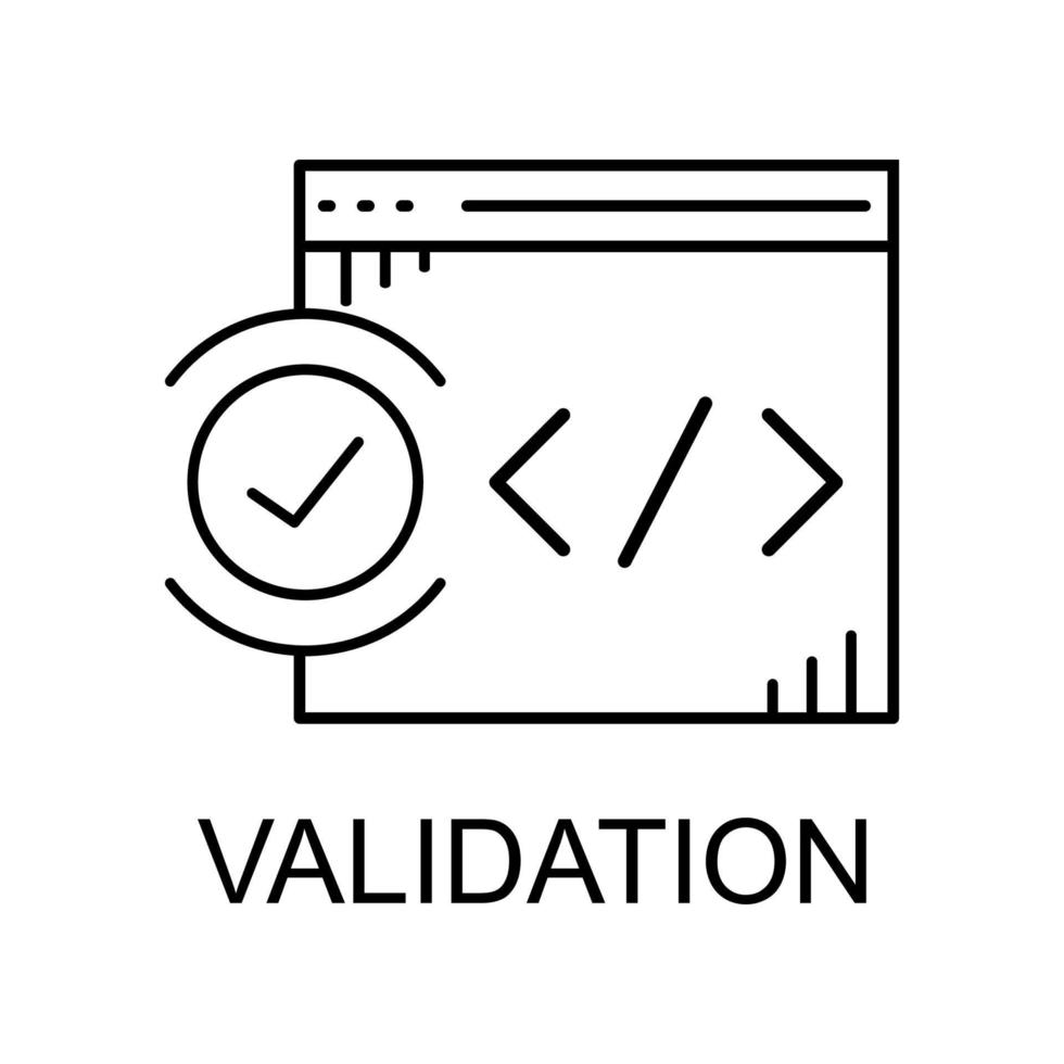 web validation vector icon