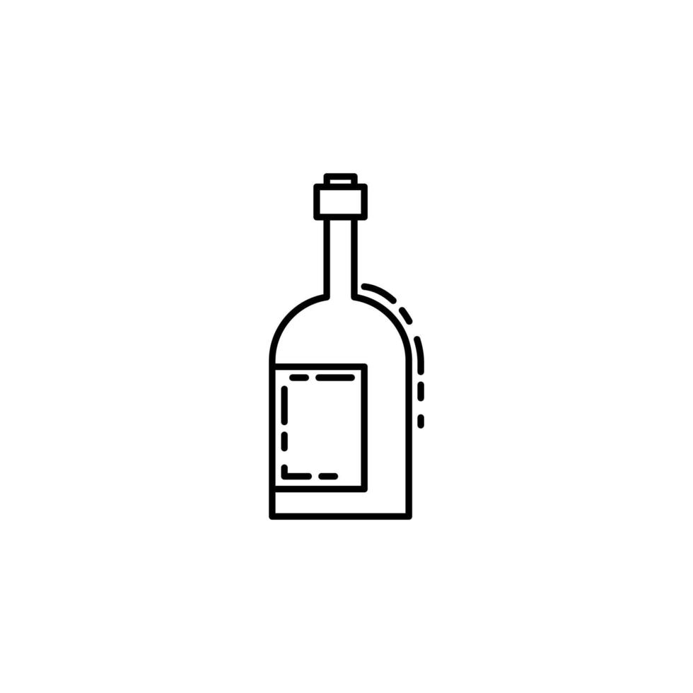bottle of alcohol dusk style vector icon
