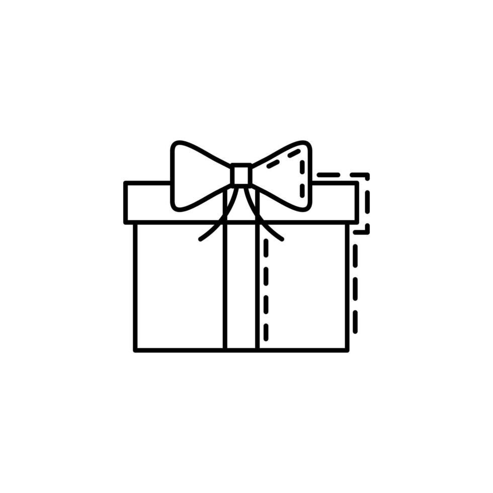 gift box dusk style vector icon