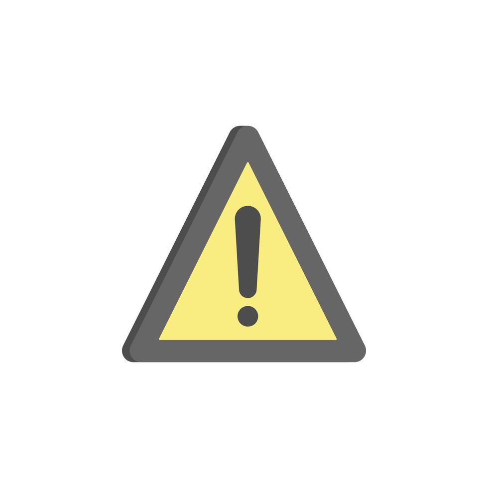 colored warning production vector icon