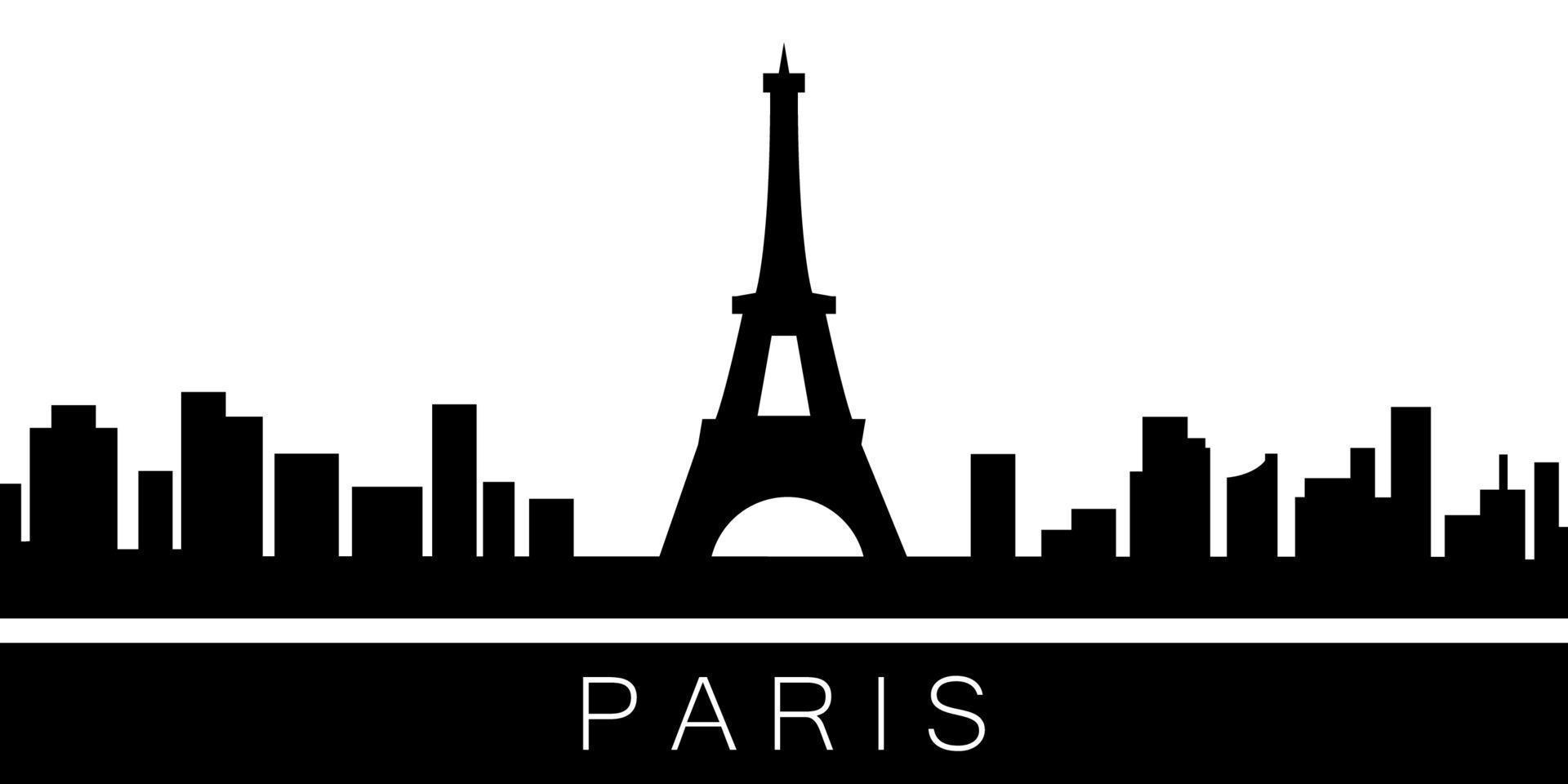 Paris detailed skyline vector icon