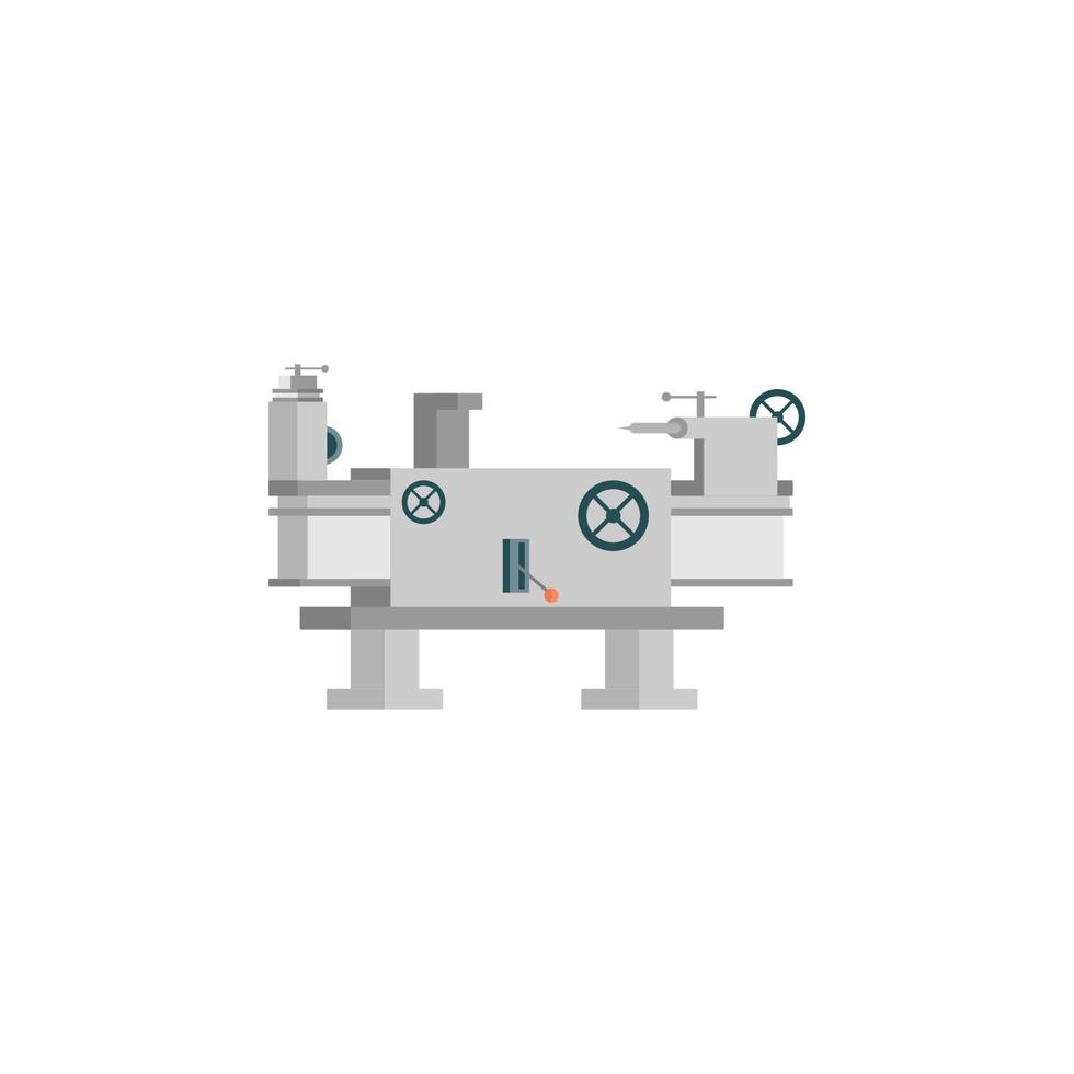 colored lathe production vector icon