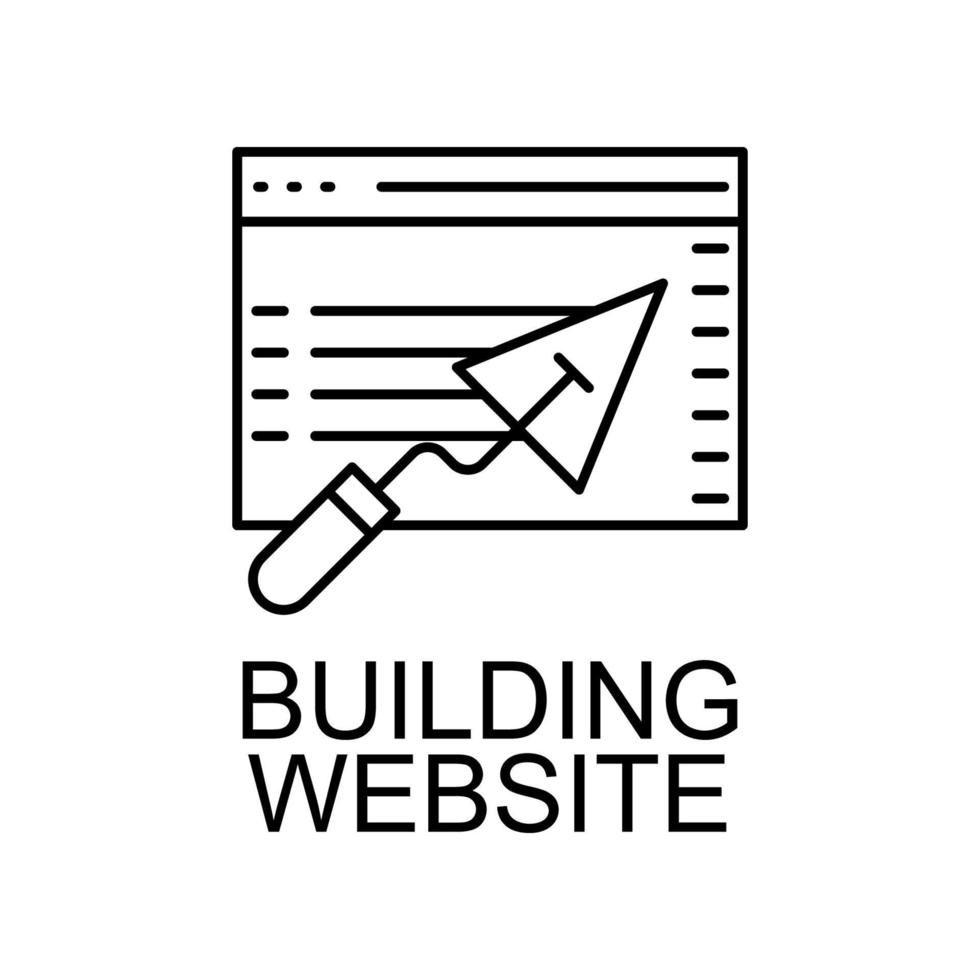 edificio sitio web vector icono