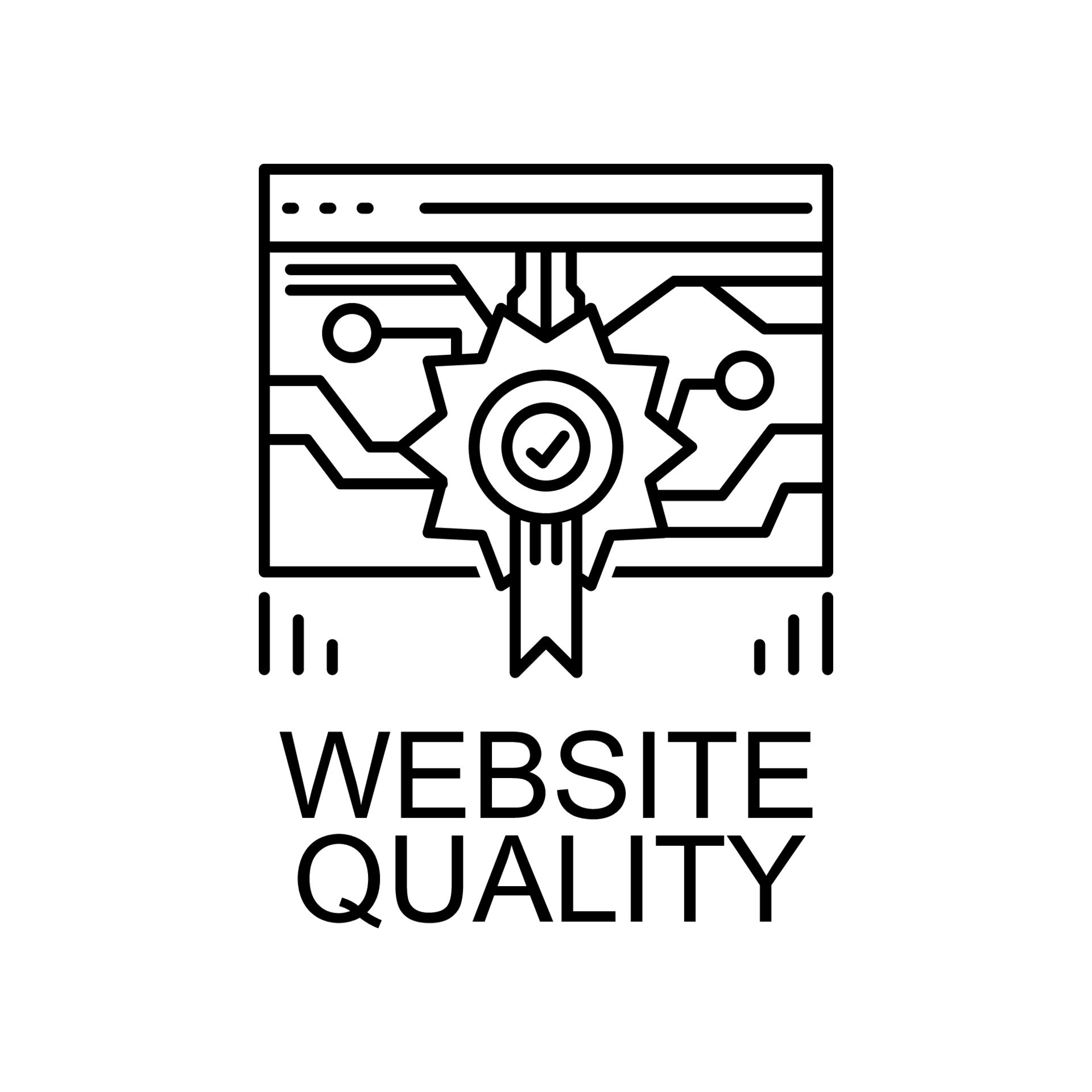 website quality vector icon 22763051 Vector Art at Vecteezy