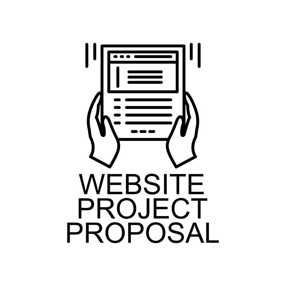 website project proposal vector icon