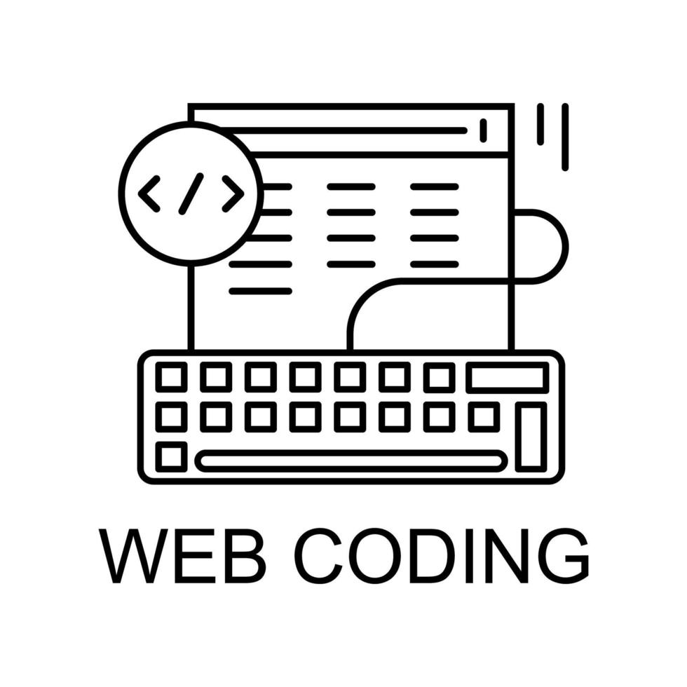 web coding vector icon