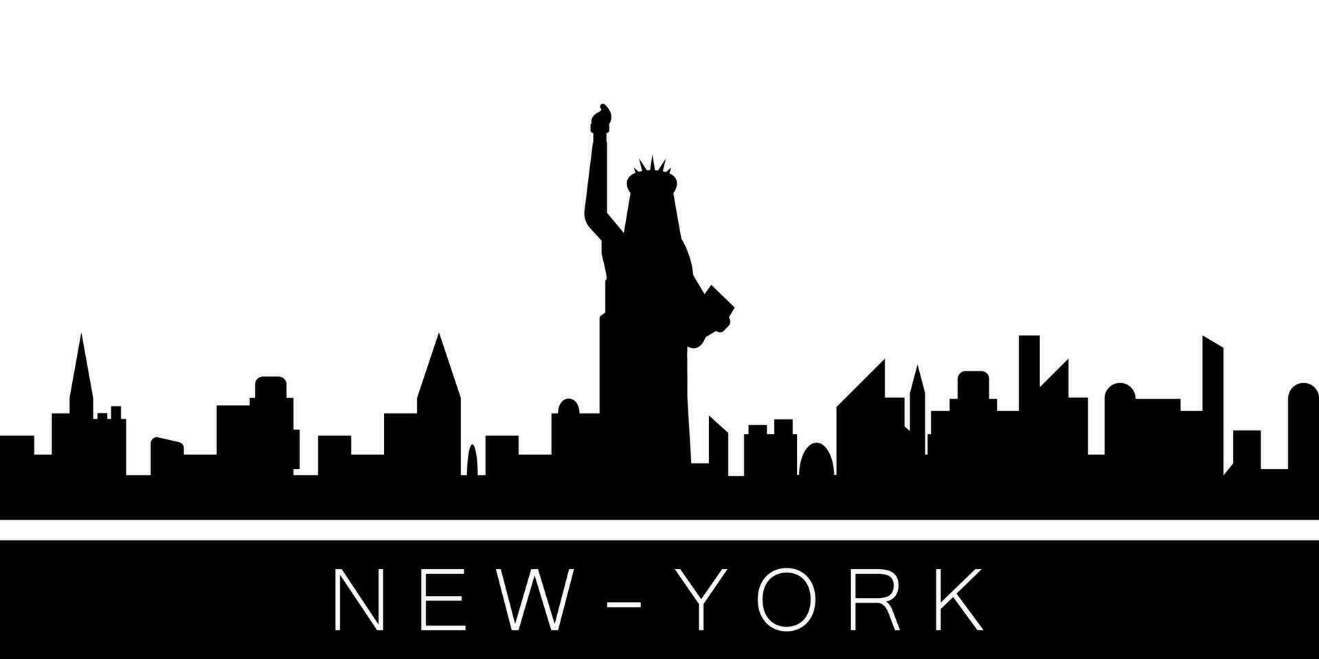 New York detailed skyline vector