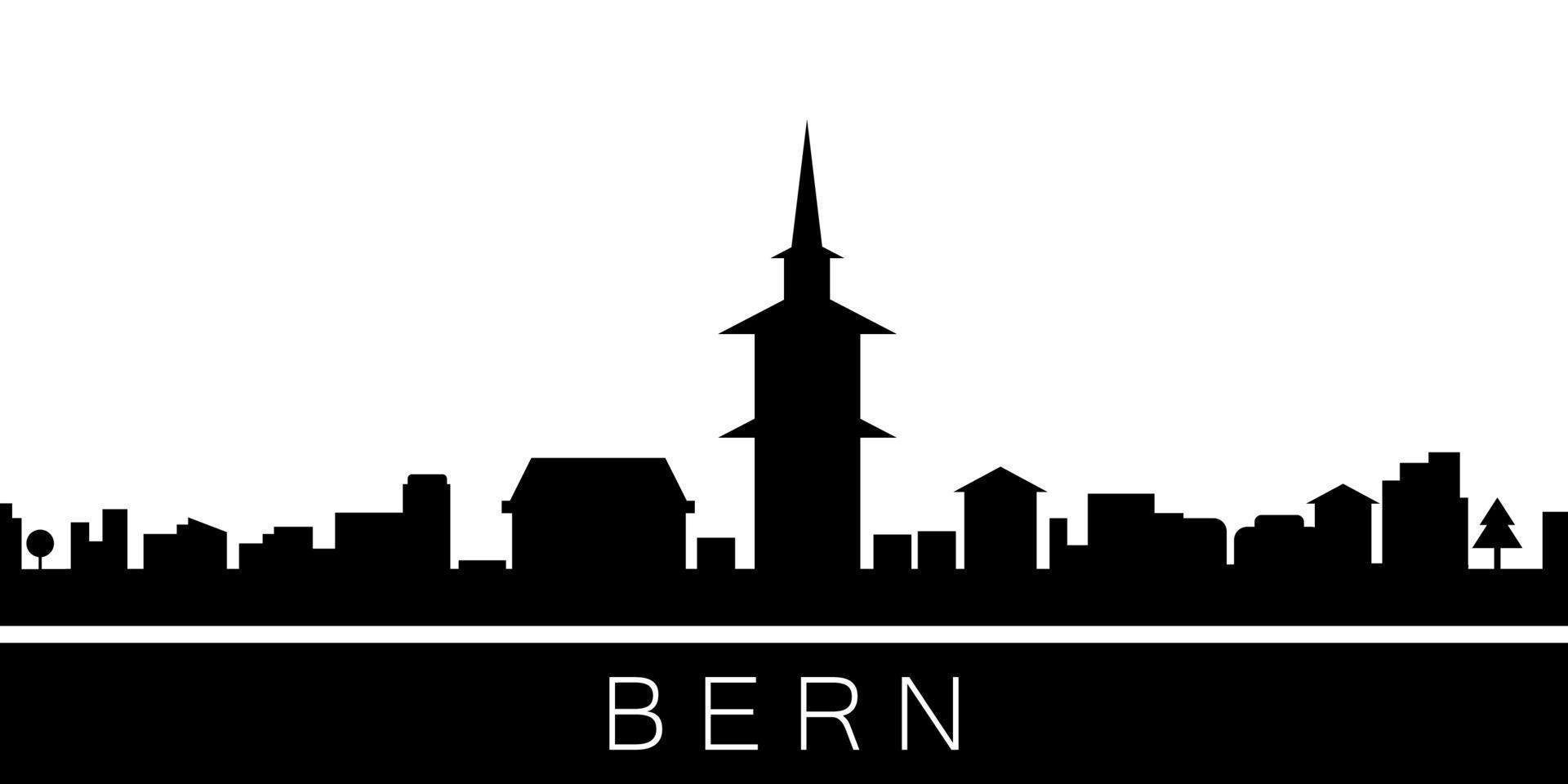 Bern detailed skyline vector