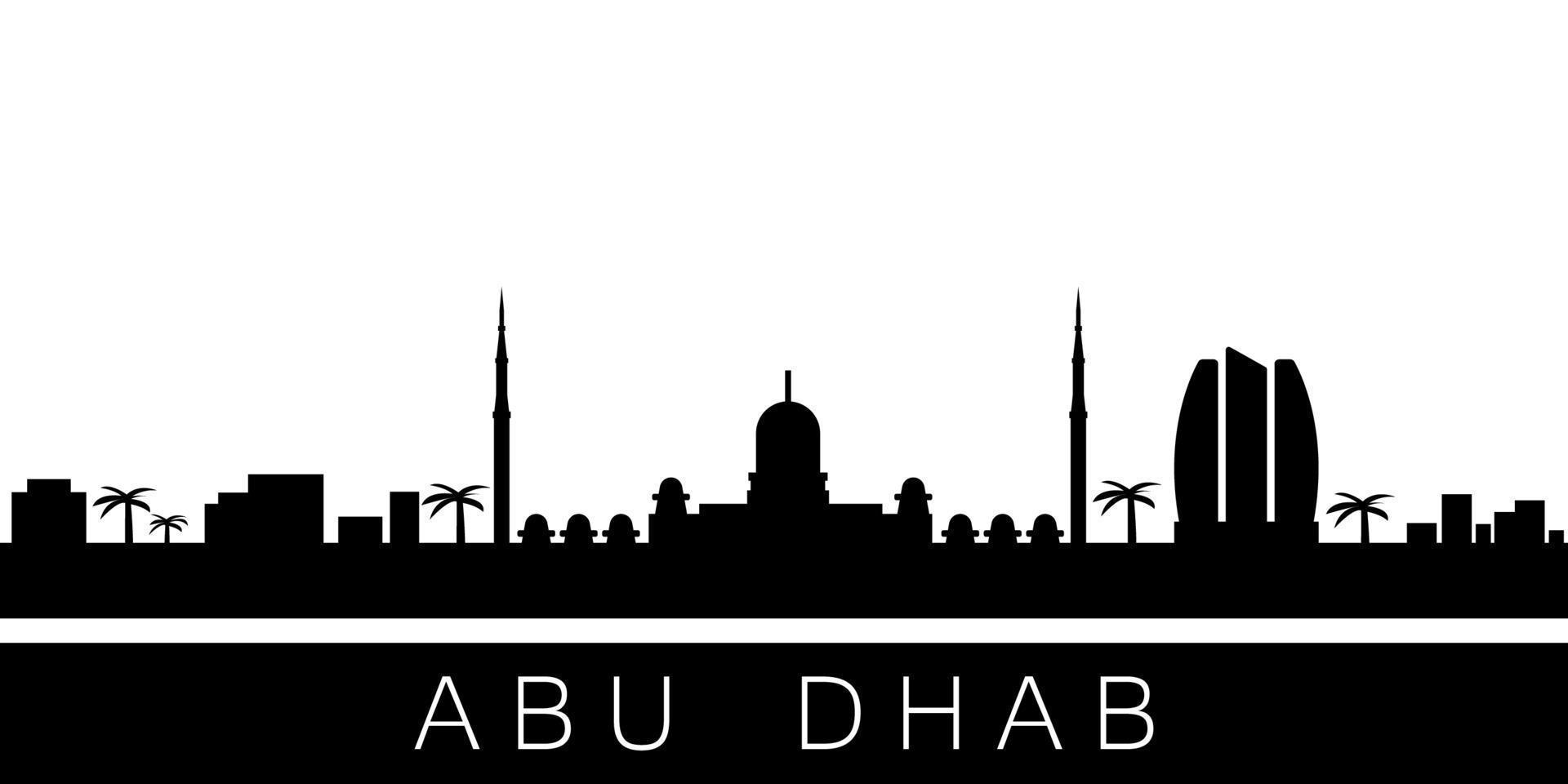 Abu Dhabi detailed skyline vector icon