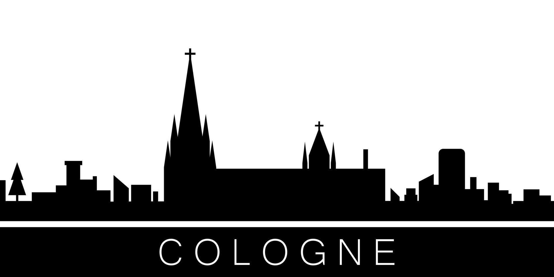 Cologne detailed skyline vector icon