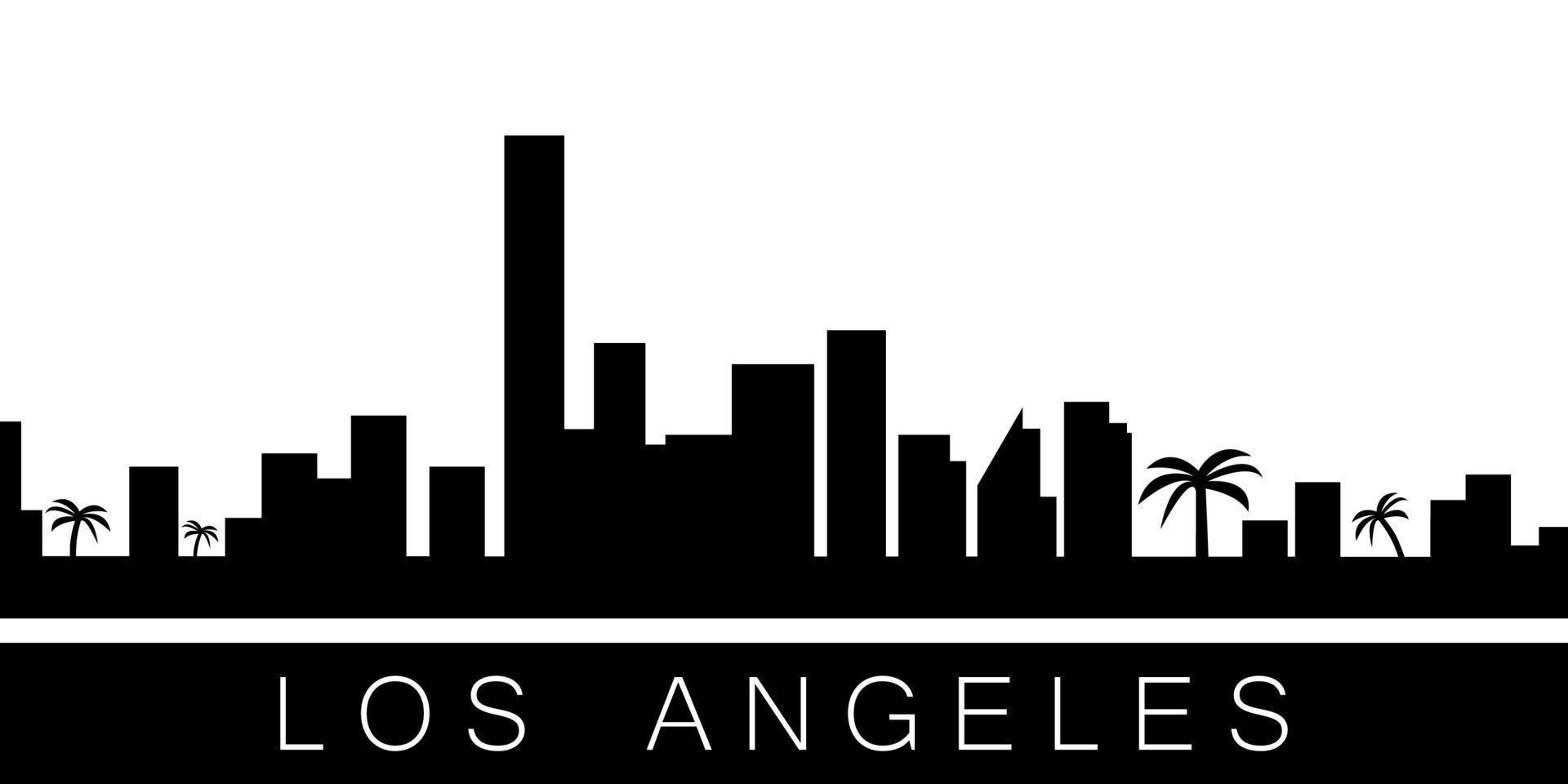 Los Angeles detailed skyline vector icon