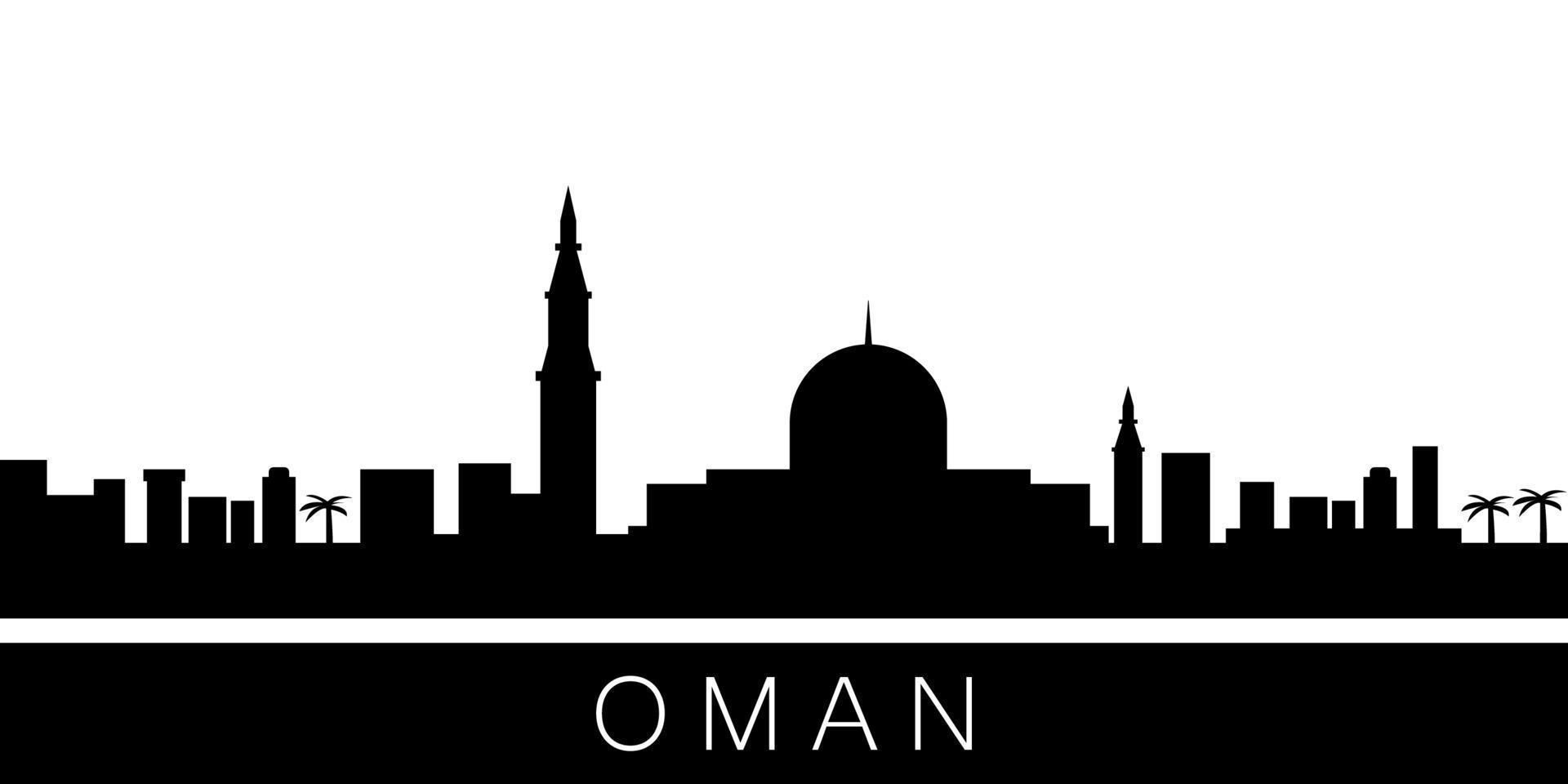 Oman detailed skyline vector