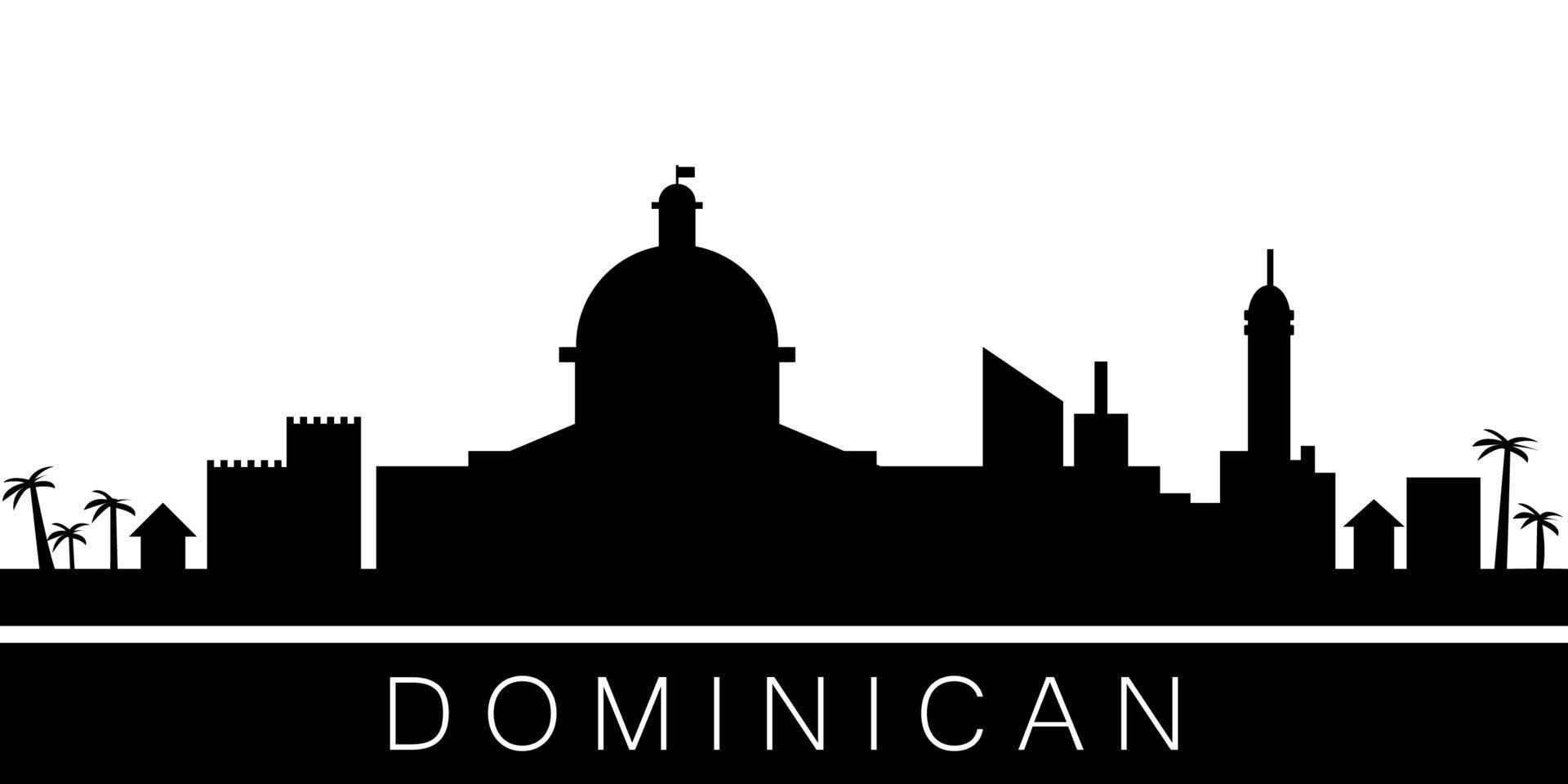 dominicano detallado horizonte vector icono