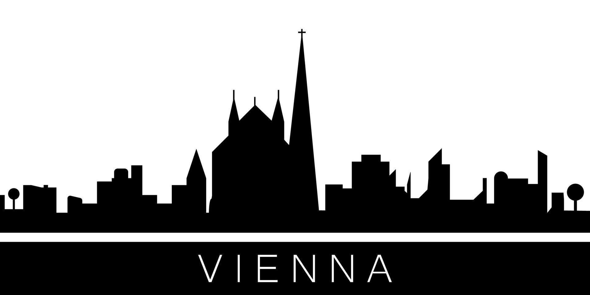 Vienna detailed skyline vector