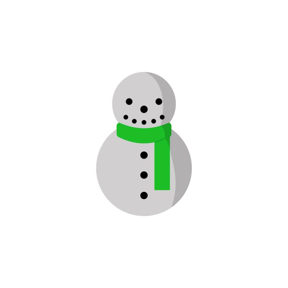 icono de vector de muñeco de nieve