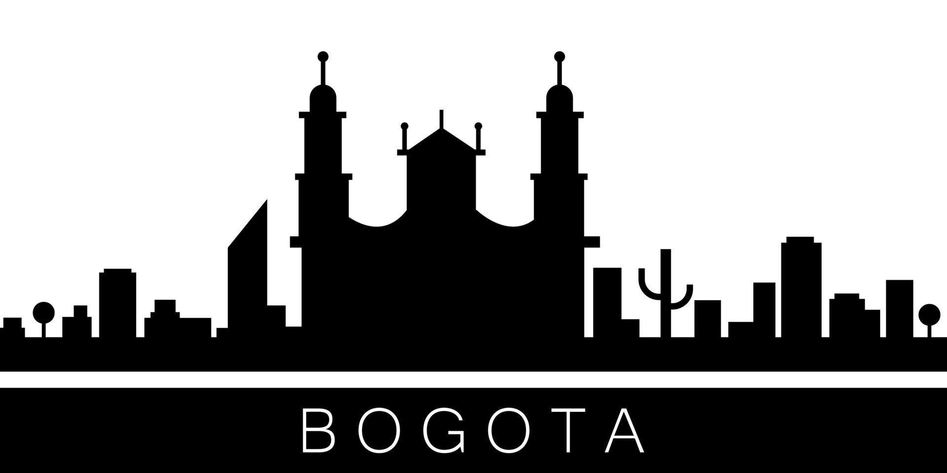 Bogota detailed skyline vector