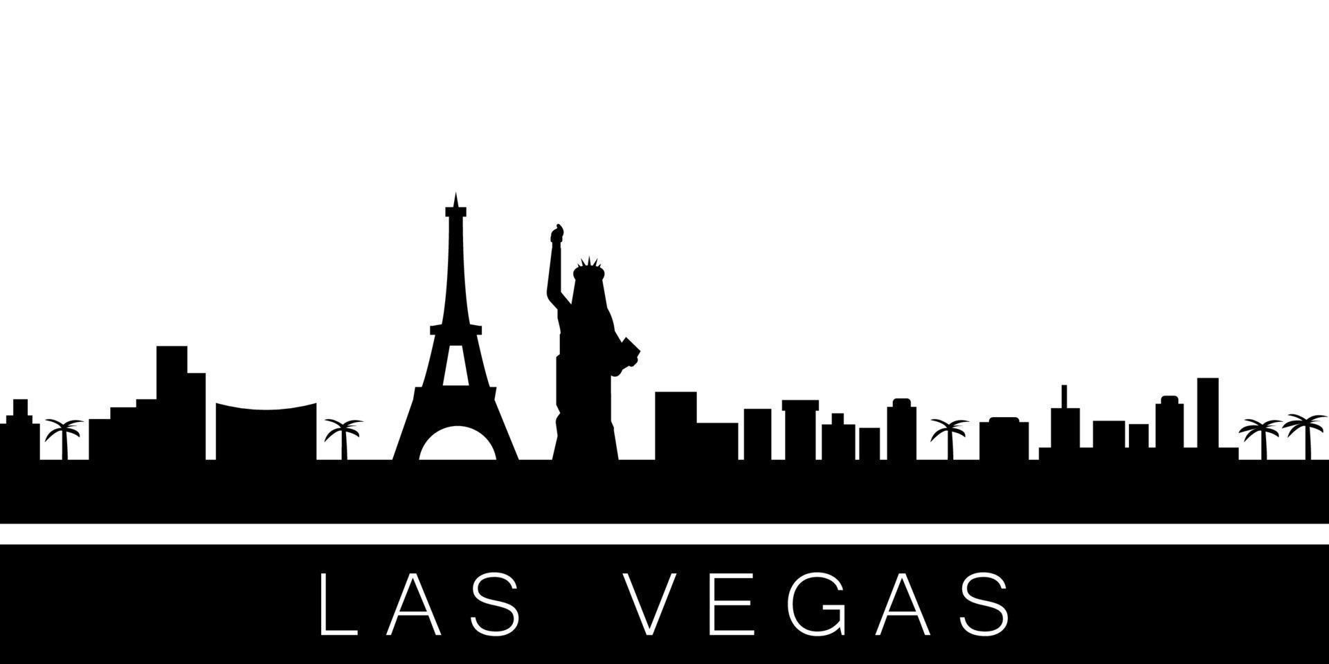 Las Vegas detailed skyline vector icon