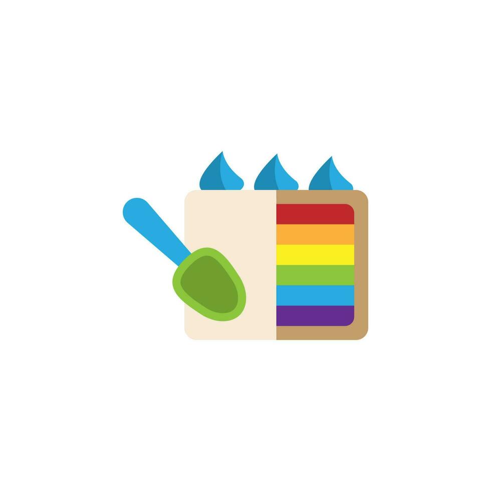 World pride day, cakecolor vector icon