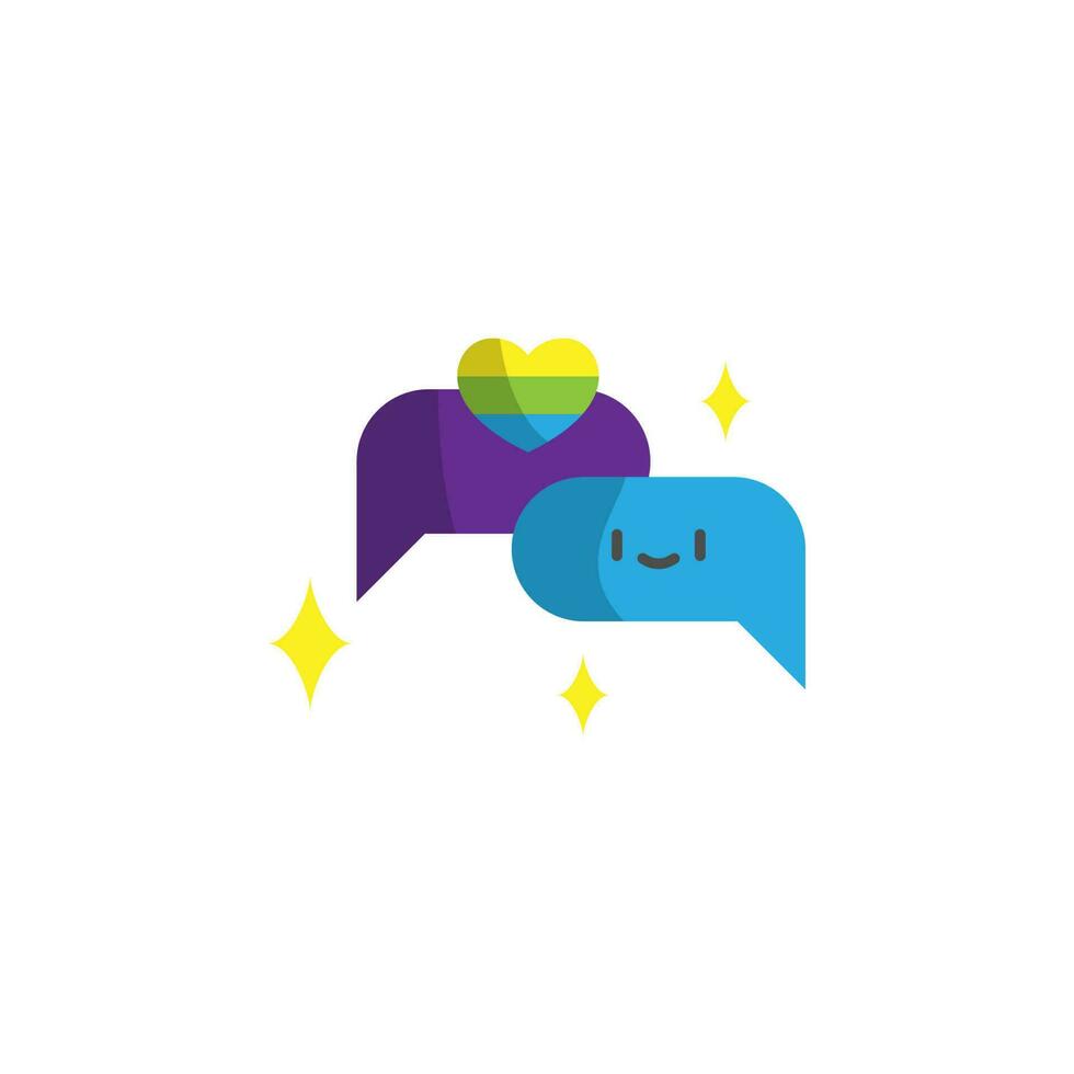 World pride day, chatcolor vector icon