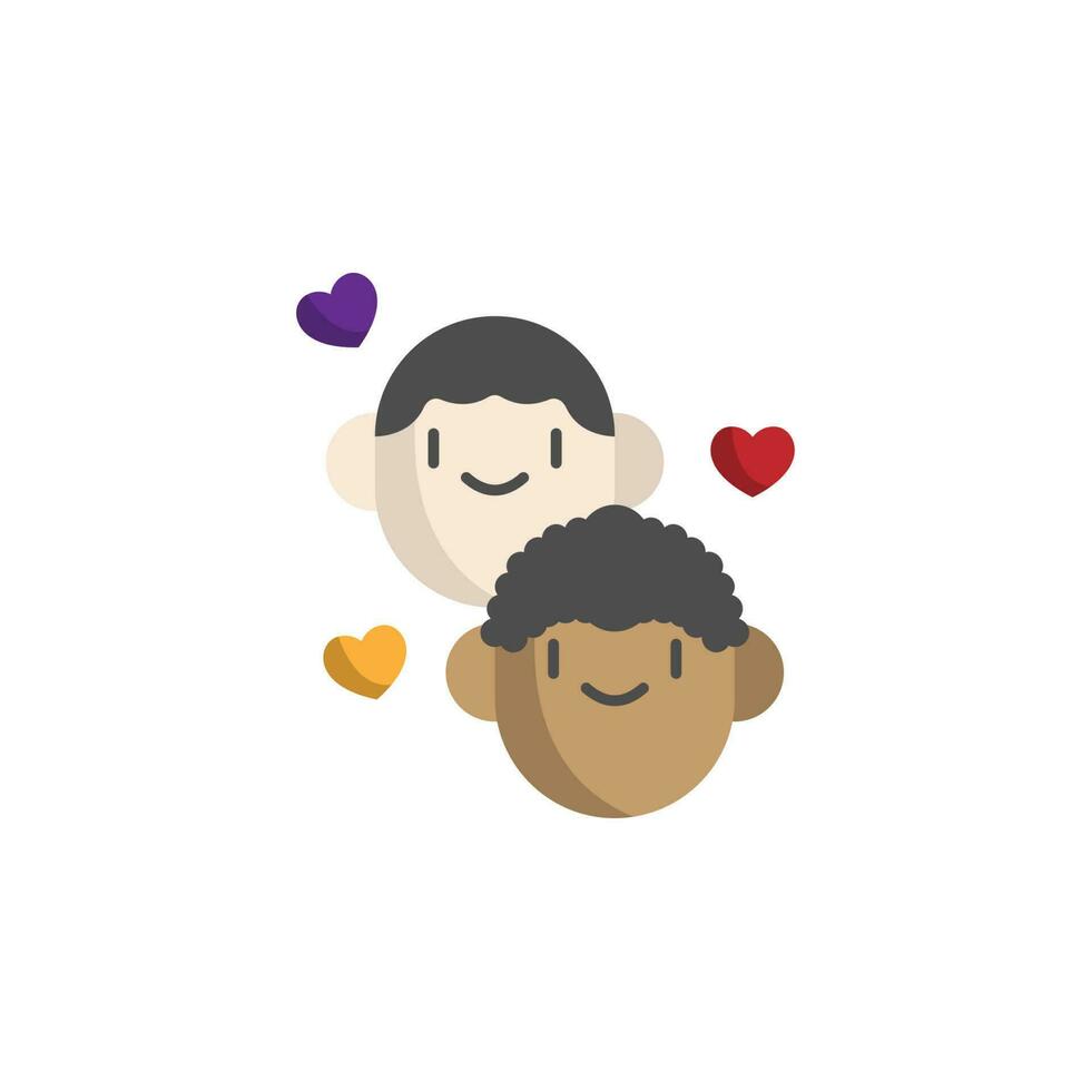 World pride day, couplecolor vector icon